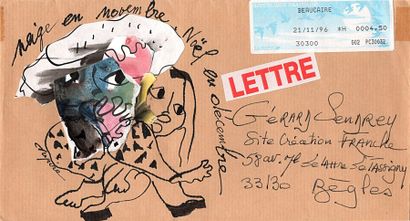 DUPIRE Catherine Neige en novembre, noël en décembre
Enveloppe Mail-Art
Technique...