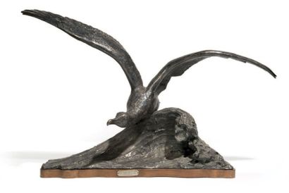 Maximilien-Louis FIOT (1886-1953) 
Albatros sur la vague
Epreuve en bronze à patine...