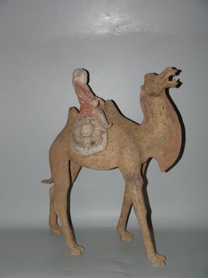 null TANG (618 - 907) Caravanière amovible sur un chameau blatérant en position de...