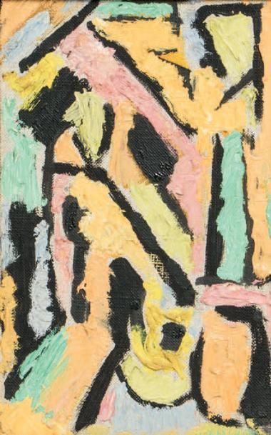 André LANSKOY (1902-1976) 
Abstraction, circa 1970
Huile sur toile Signée en bas...