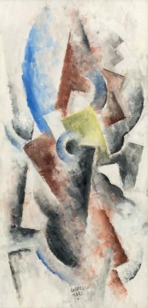 Robert MARC (1943-1993) 
Composition cubiste
Huile sur carton
Signée vers le bas
40...