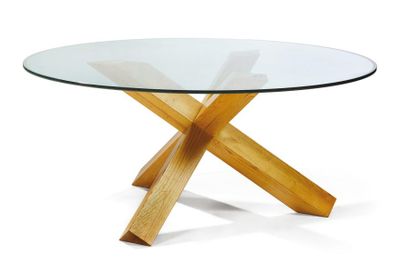 Mario BELLINI (né en 1935) 
Importante table ronde modèle «452 - La rotonda» Édition...