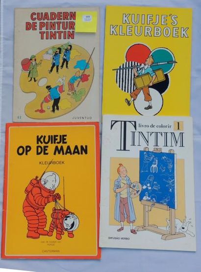 null 9 albums à colorier Tintin.
«Cuaderno de Pinturas Tintin» Juventud G2 1967,...