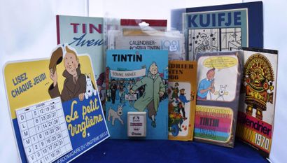 null Calendriers divers.
Lot regroupant les calendriers Tintin 1966, 1969, 1970,...