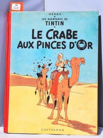 null «Le Crabe aux Pinces d'Or».
Casterman 1954, 4e plat B9, dos rouge. Bel exem...