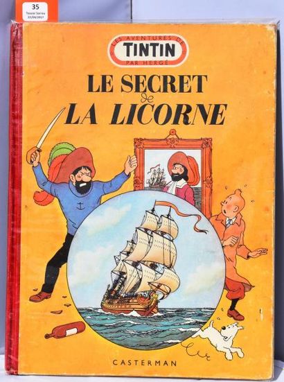 null «Le Secret de la Licorne».
Casterman 1952, 4e plat B6, dos rouge. Premier plat...