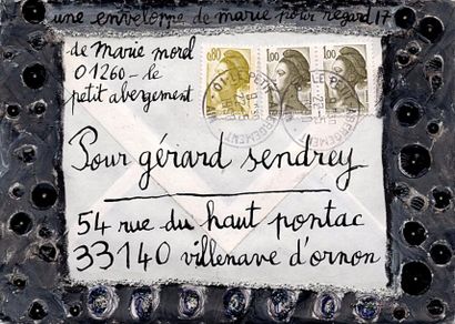 MOREL Marie 
Une enveloppe de Marie pour regard 17
Enveloppe Mail-Art décorée sur...