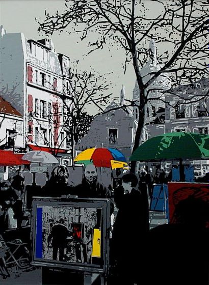 GILT 
Place du Tertre - Monmartre - Paris
Acrylique sur toile
SBG
100 x 73 cm