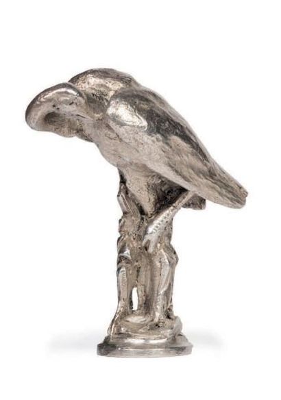 null Sceau à cacheter en bronze argenté représentant un échassier.
XIXe siècle
H....