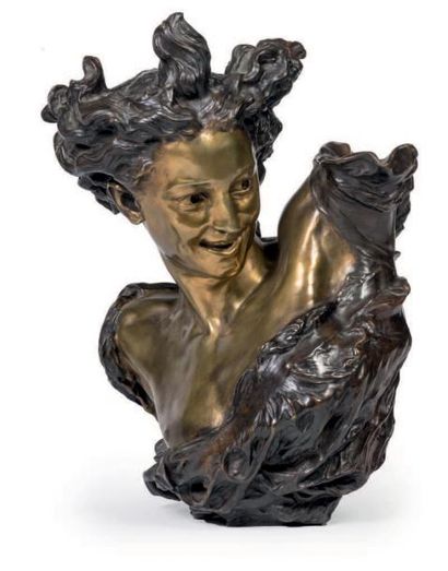 D'après Jean-Baptiste CARPEAUX (1827-1875) Buste de la danse
Epreuve en bronze à...