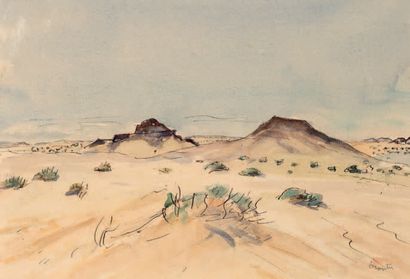 Charles BROUTY (1897-1984) Paysage de désert Algérien
Aquarelle, signée en bas à...