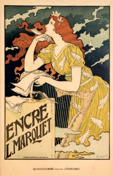 GRASSET ENCRE MARQUET 1893 - Affiches Artistiques - 83x123cm
Encadrée