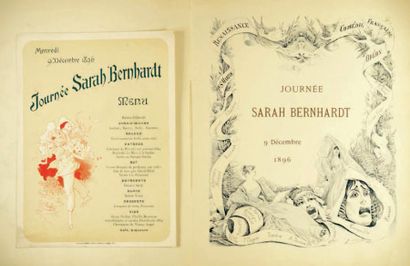 null JOURNEE SARAH BERNHARDT Menu et Programme illustré par Chéret, Mucha, Rochegrosse,...