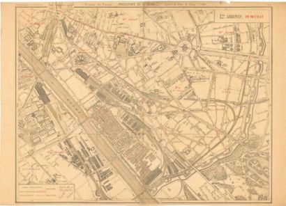 null ATLAS ADMINISTRATIF DE PARIS Le 12ème Arrondissement. Deux exemplaires dont...