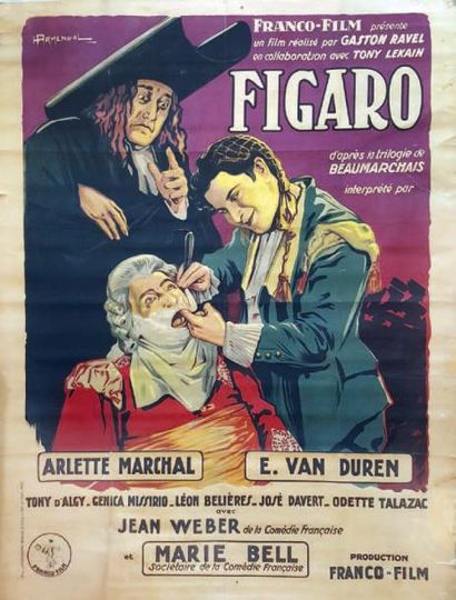 null FIGARO - RAVEL Gaston - 1928
ARMENGOL - Française - 120x160cm Cinémato
Entoilage...