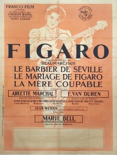 null FIGARO - RAVEL Gaston - 1928
ARMENGOL - Française - 120x160cm Cinémato
Entoilage...