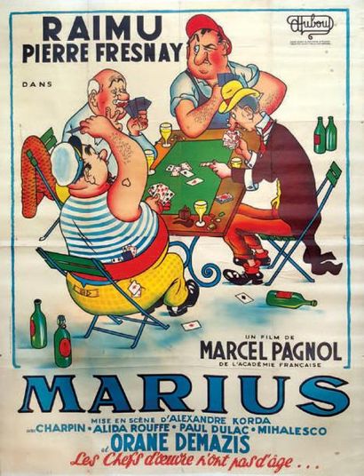 null MARIUS PAGNOL Marcel - 1931
DUBOUT - Française - Ressortie 120x160cm. Imp.
Monégasque...