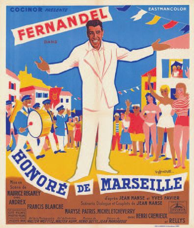 null HONORE DE MARSEILLE Maurice REGAMEY - 1956 - 3 affiches pliées en très bon état....