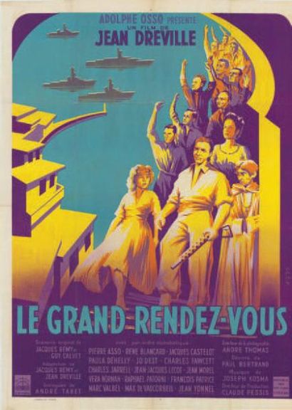 null GRAND RENDEZ-VOUS DREVILLE Jean - 1949 - Française
120x160cm - Cinémato
Affiche...