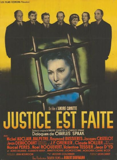 null JUSTICE EST FAITE CAYATTE André - 1951
CHAVANNE - Française - 120x160cm Bedos
-...