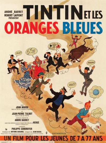 null TINTIN ET LES ORANGES BLEUES CONDROYER Philippe - 1964
HERGE - Française - 120x160cm...