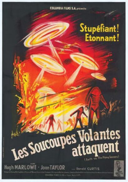 null EARTH VS. FLYING SAUCERS SEARS Fred F. - 1956
KERFYSER - Française - 120x160cm...
