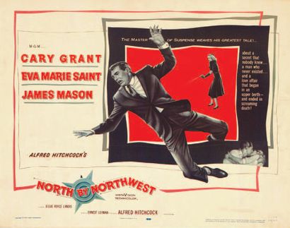 null NORTH BY NORTHWEST HITCHCOCK Alfred - 1959
U.S. - 56x71cm Affiche roulée en...