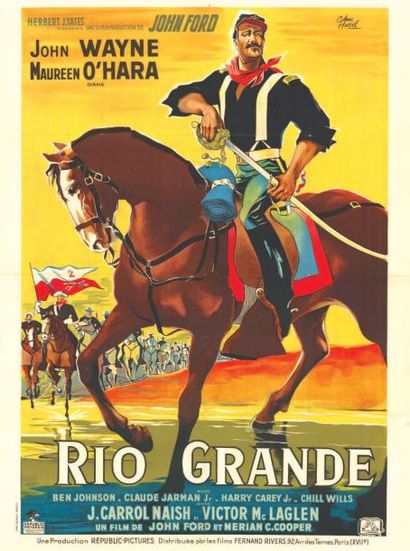 null RIO GRANDE FORD John - 1950
HUREL - Française - 120x160cm Hénon - Affiche pliée...