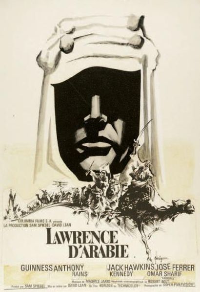 null CINEMA - LAWRENCE D'ARABIE Film de David Lean avec Peter O'Toole.
Maquette originale...
