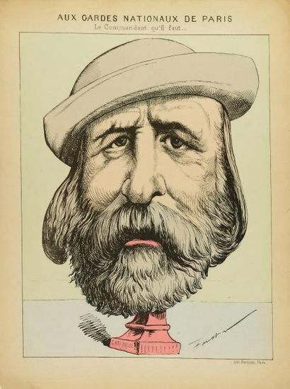 null 1870 - PARIS BLOQUE Un ensemble de 24 estampes coloriées par FAUSTIN. Bon état...