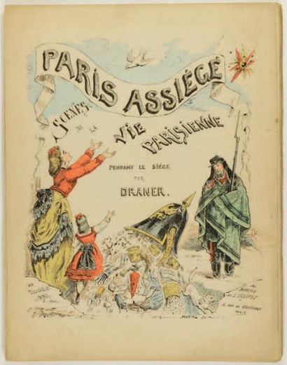 null 1870 - 3 ALBUMS DRANER L'Armée française en campagne 31 planches. Papier cassant,...