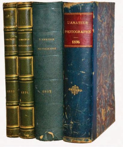 null L'AMATEUR PHOTOGRAPHE 4 volumes in-8° (4 années complètes 1890, 1891, 1892,...