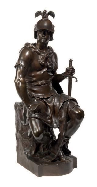 Paul DUBOIS (1827-1905) Le courage militaire
Epreuve en bronze à patine brune signée...