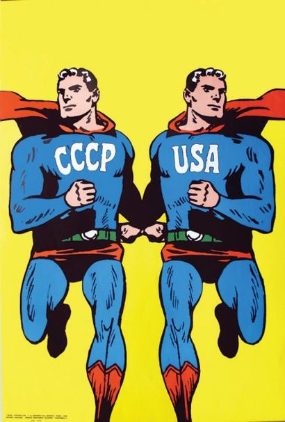 null CCCP USA CIESLEWICZ ROMAN "Opus" affiche 2/68. 1968. (D'après "Superman"). Serg...