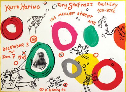 null Keith Haring 1988 HARING KEITH Tony Shafrazi Gallery. N.Y.C. 1989; Aff. E. B.E....
