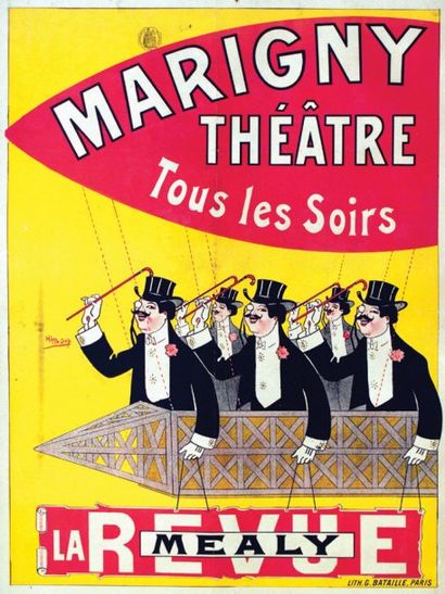 null Marigny Théâtre HIPPO. DUP La Revue Mealy. G. Bataille Paris Aff. E. B.E. B...