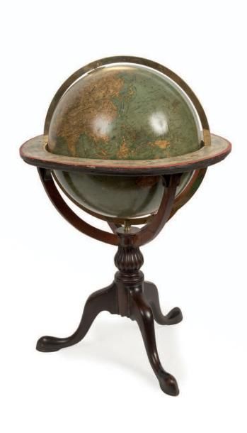 null Globe terrestre par LAROCHETTE et BONNEFOND C 1870 «médaille d'or à l'exposition...