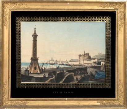 Louis Ambroise GARNERAY Vue du port de Naples prise du Môle
Sans lieu, [circa 1850].
36...
