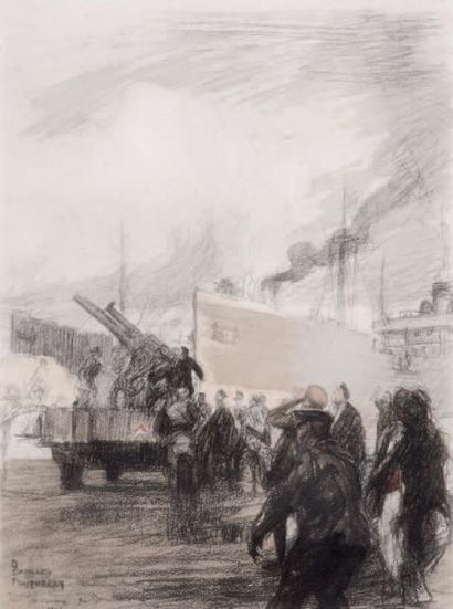 Charles FOUQUERAY Quai de Dunkerque, 1917
Lithographie
30 x 22 cm