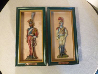 Charles Conrad Magnifique série de 5 figurines en plâtre peintes et cirées de 110...