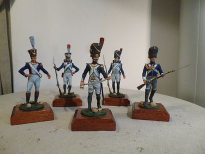 ANONYME 1er Empire. France. 1 officier de grenadiers en grande tenue, 1 grenadier...