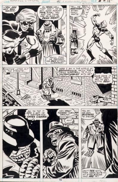 Alan KUPPERBERG et ESPOSITO «Marvel 2 in-One».
Encre de Chine pour la planche 15...