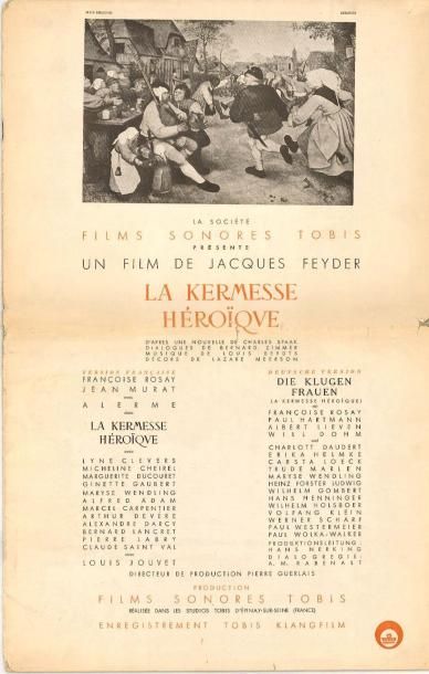 Jacques FEYDER La Kermesse héroïque (1935), encre de Chine originale avec rehauts...