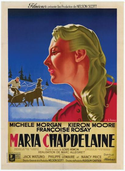 LANCY MARIA CHAPDELAINE ALLEGRET Marc - 1950
Affiche entoilée en très bon état -...