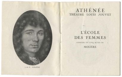 Louis JOUVET L'Ecole des femmes (Molière): Citation autographe extraite de la comédie...