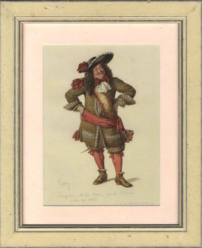 Edmond GEFFROY Portrait présumé de l'acteur Samson dans Monsieur de Pourceaugnac,...