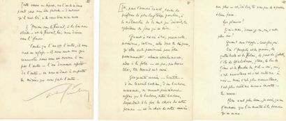 Sacha GUITRY Lettre à mon fils - Très précieux manuscrit autographe signé; 6 pages...