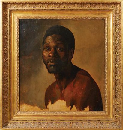 Attribué à Théodore GERICAULT (1791 - 1824) Portrait d'homme noir
Papier marouflé...