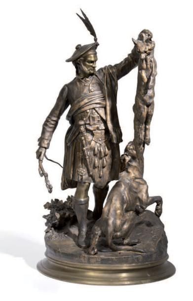 Pierre Jules MENE (1810-1879) Le chasseur écossais montrant un renard à un chien
Epreuve...