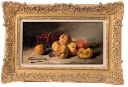 Alfred BRUNEL-NEUVILLE (1852-1941) Nature morte aux abricots
Huile sur toile
Signée...